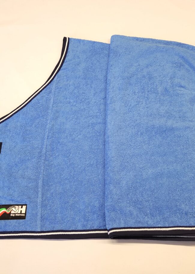 COPERTA IN SPUGNA - AZZURRO E BLU NAVY - MISURA 150